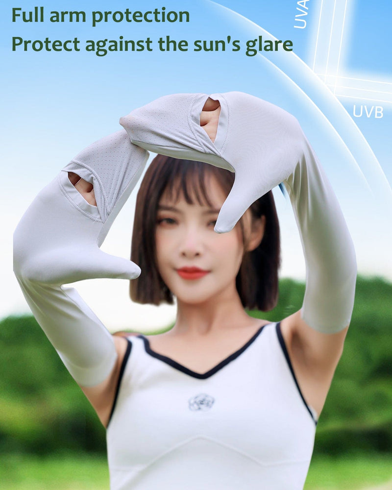 Long Sleeve Sun Protective Gloves-zoom-