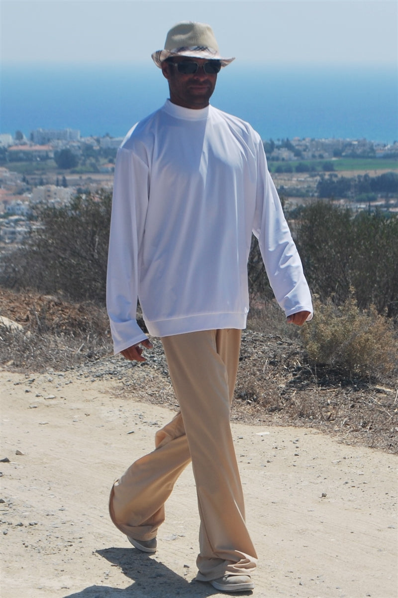 Ready to Dispatch - Mens Drawstring Trousers WITH NO POCKETS Available in Ardesia Regular Length Size Medium - UPF 50+-1