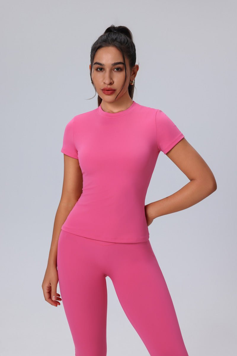 Short Sleeve Yoga Top UPF 50+-zoom-1