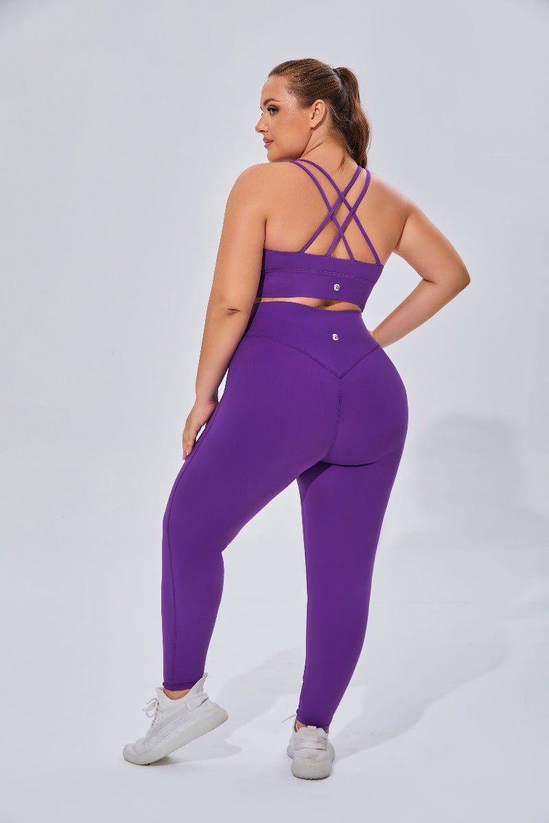 Plus Size High Waist Yoga Leggings-zoom-