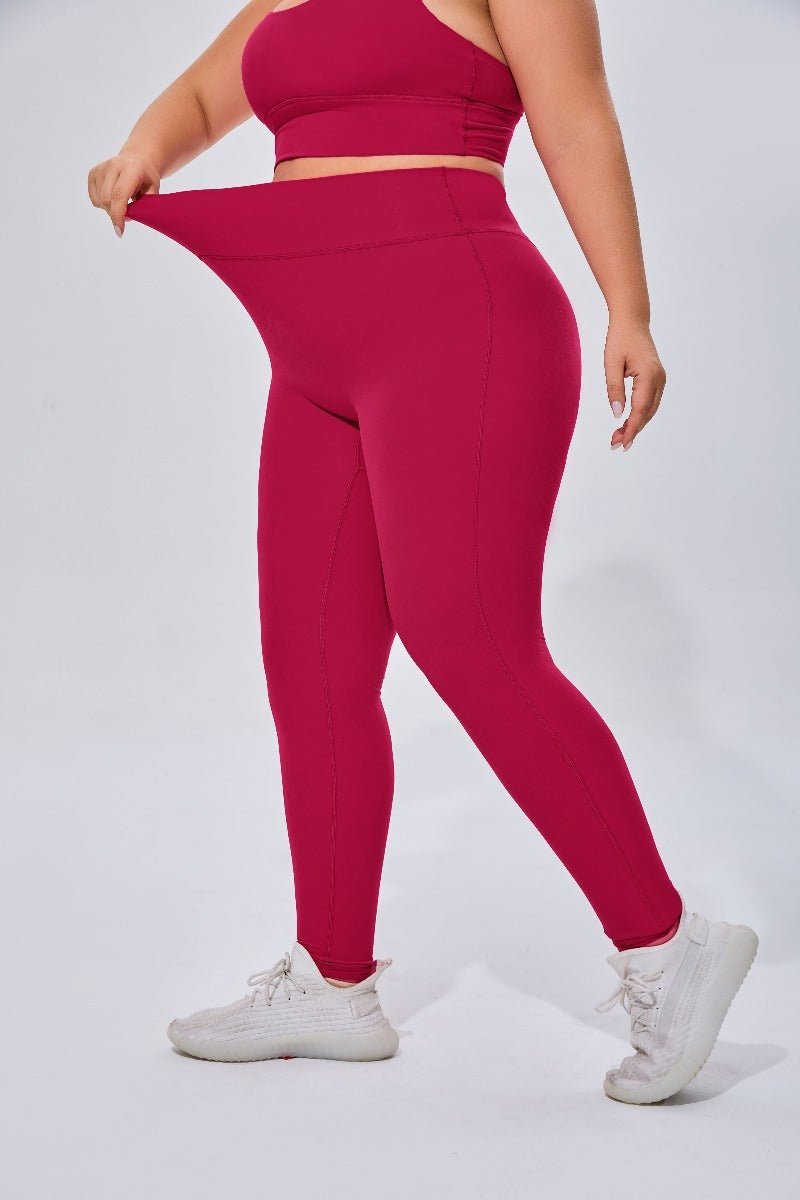 Plus Size High Waist Yoga Leggings-zoom-5