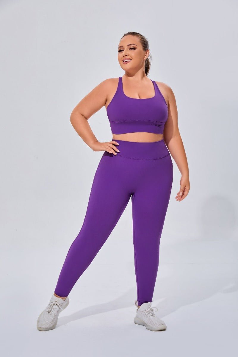 Plus Size High Waist Yoga Leggings-zoom-13