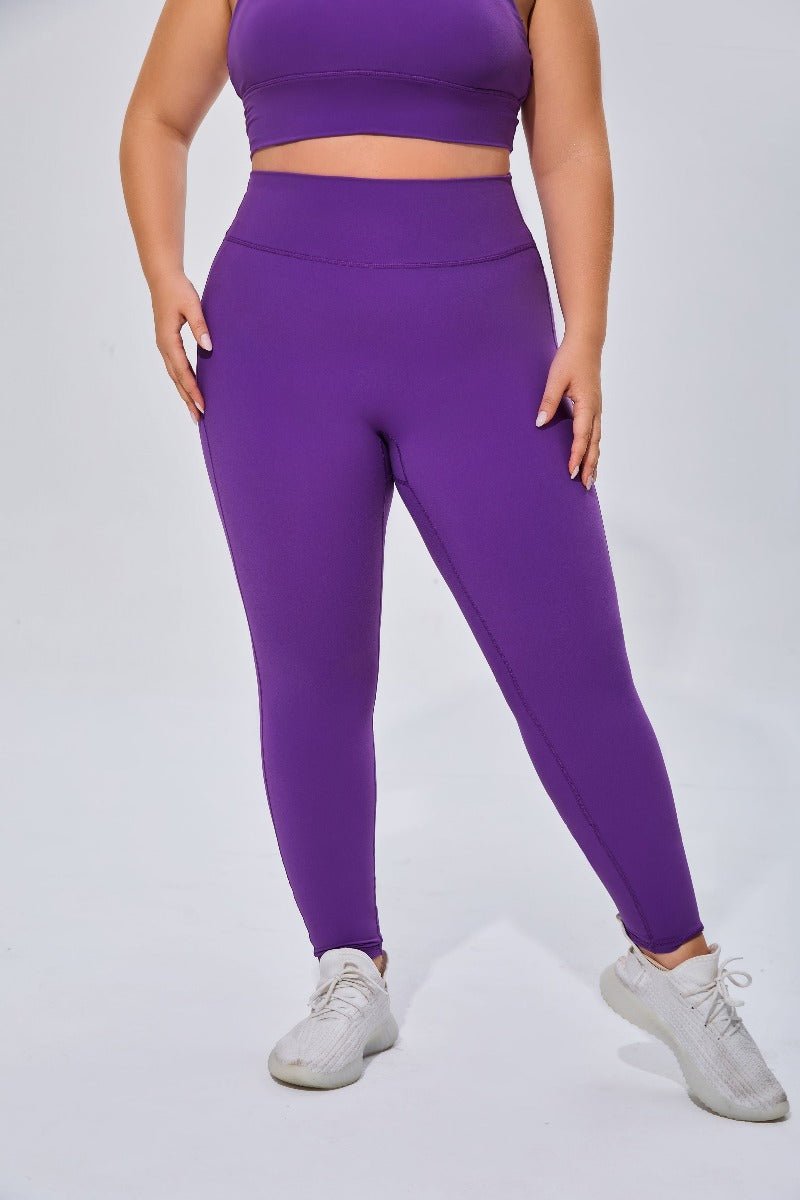 Plus Size High Waist Yoga Leggings-zoom-16