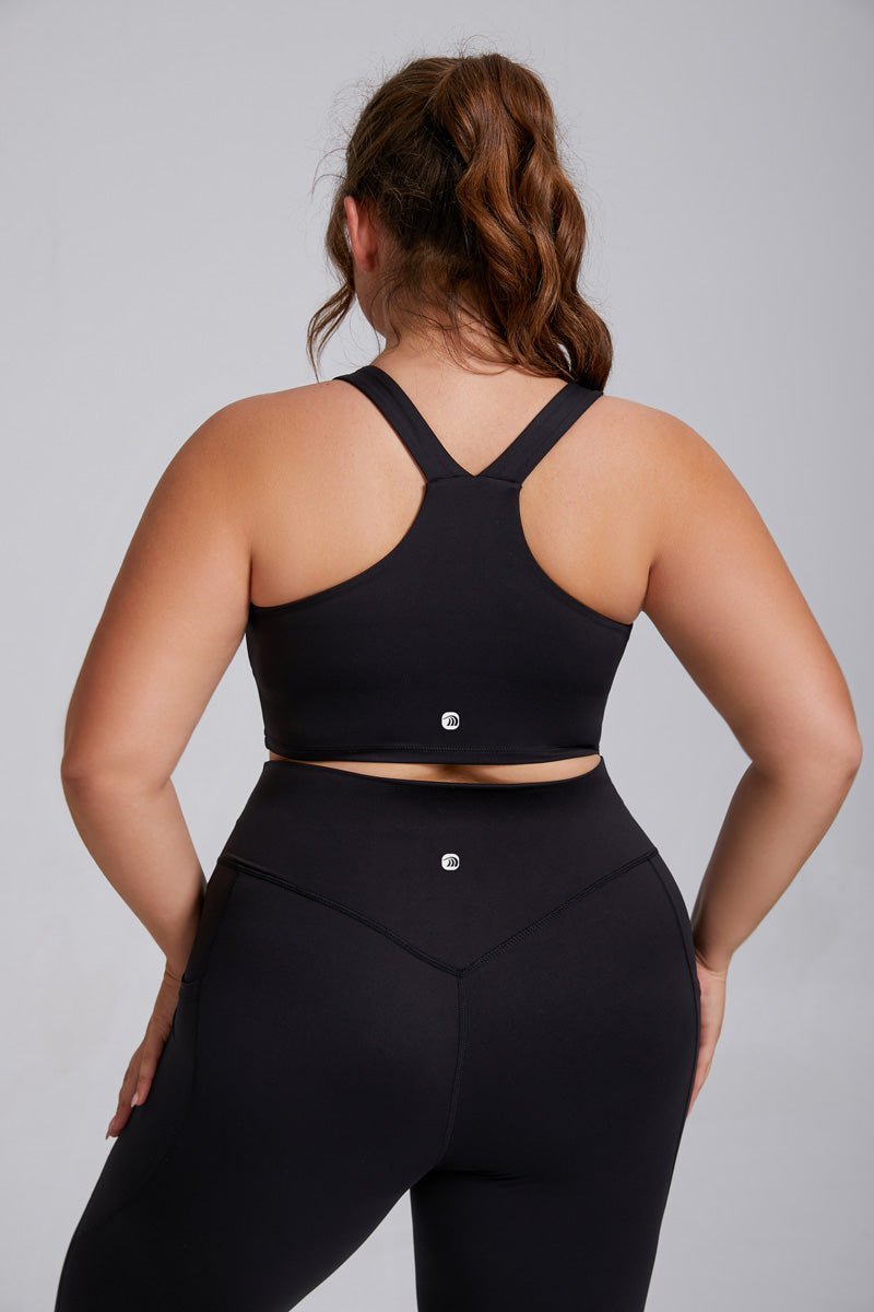 Plus Size Side Pocket Yoga Leggings-zoom-