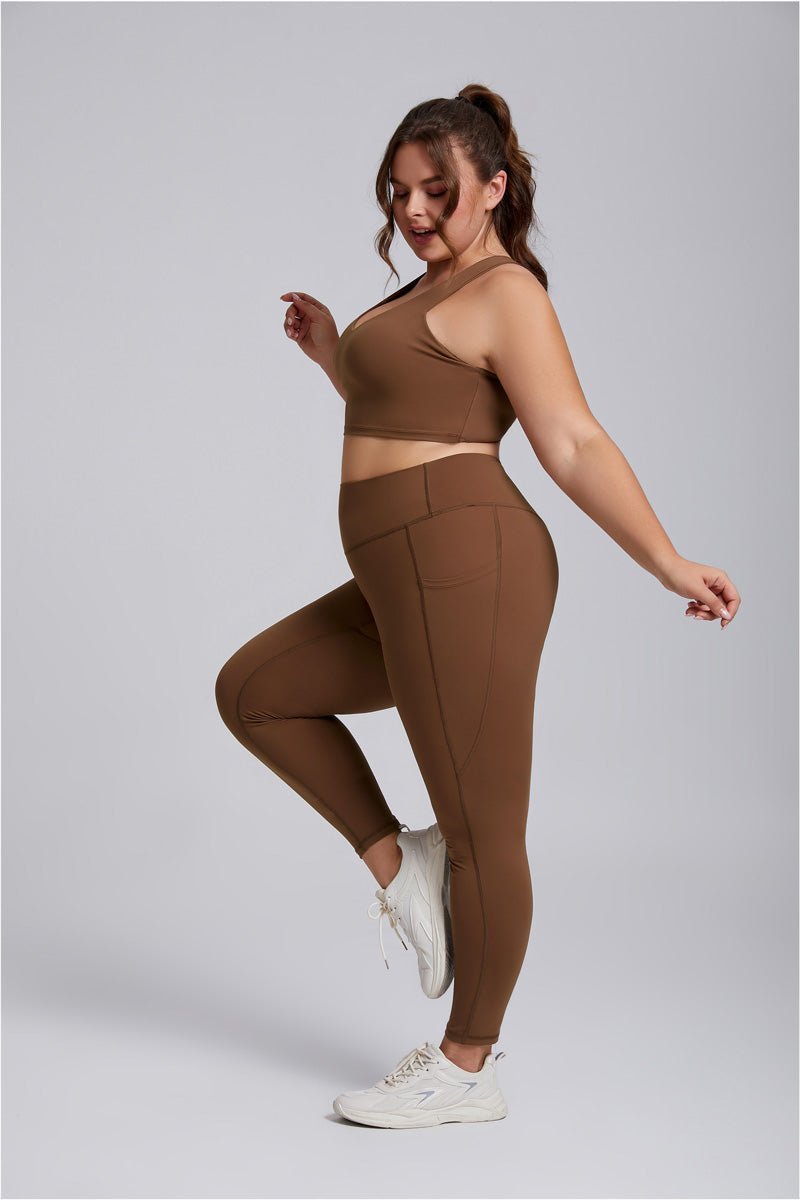 Plus Size Side Pocket Yoga Leggings-zoom-8