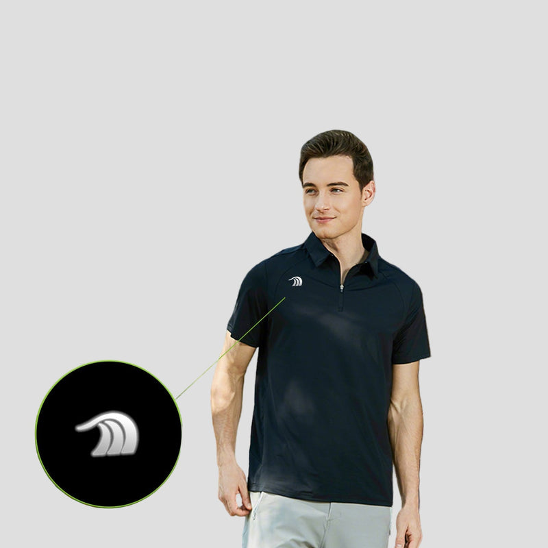 Quarter Zip UPF 50+ Polo Shirt-zoom-