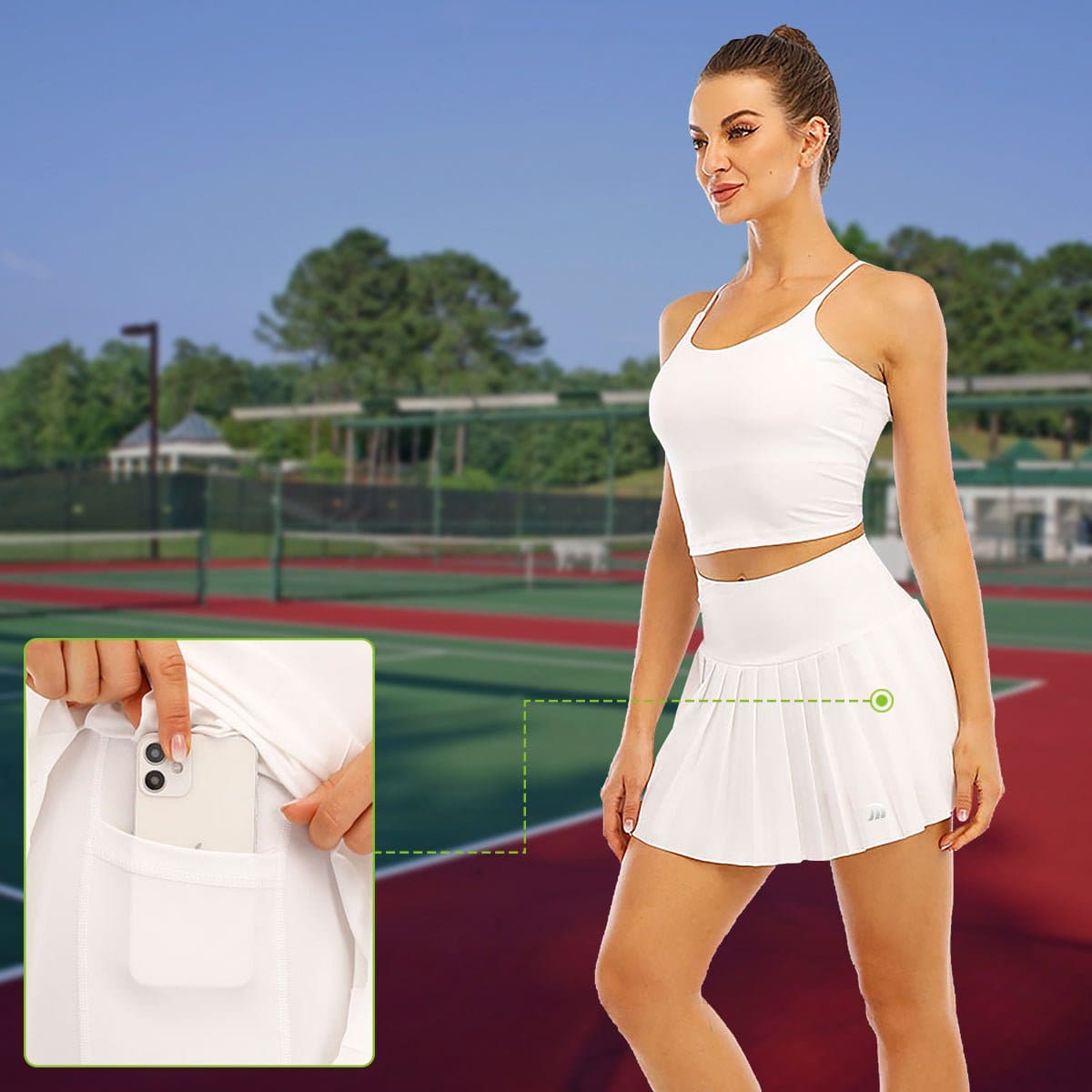 Quick Drying Pleated Tennis Skirt UPF 50-11