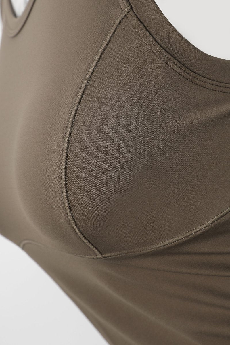 Side Ruched Sports Tank Top-zoom-