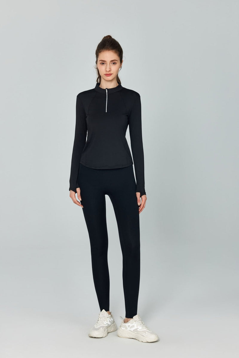 Slim Fit Yoga Quarter Zip Top UPF 50+-zoom-