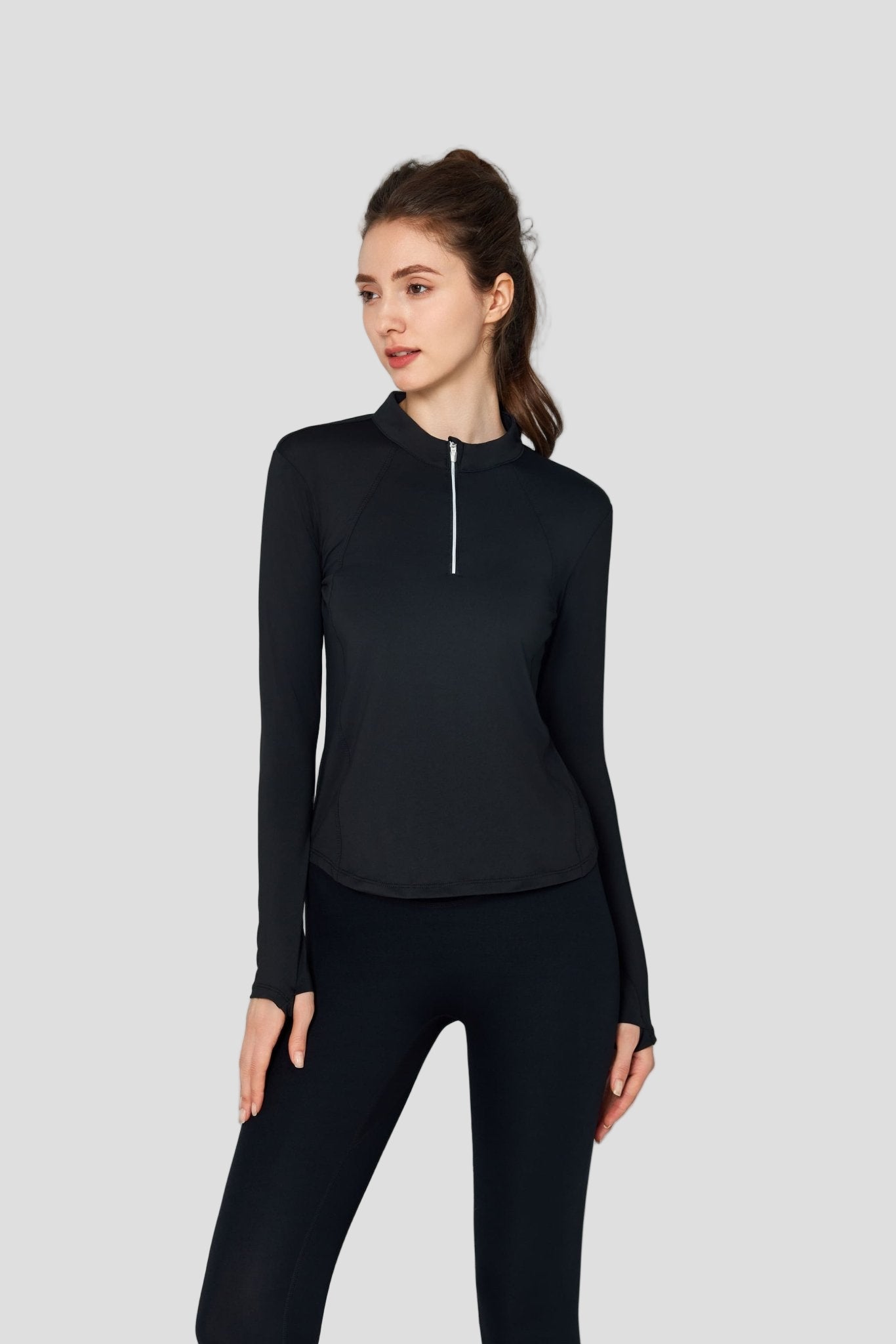 Slim Fit Yoga Quarter Zip Top UPF 50+