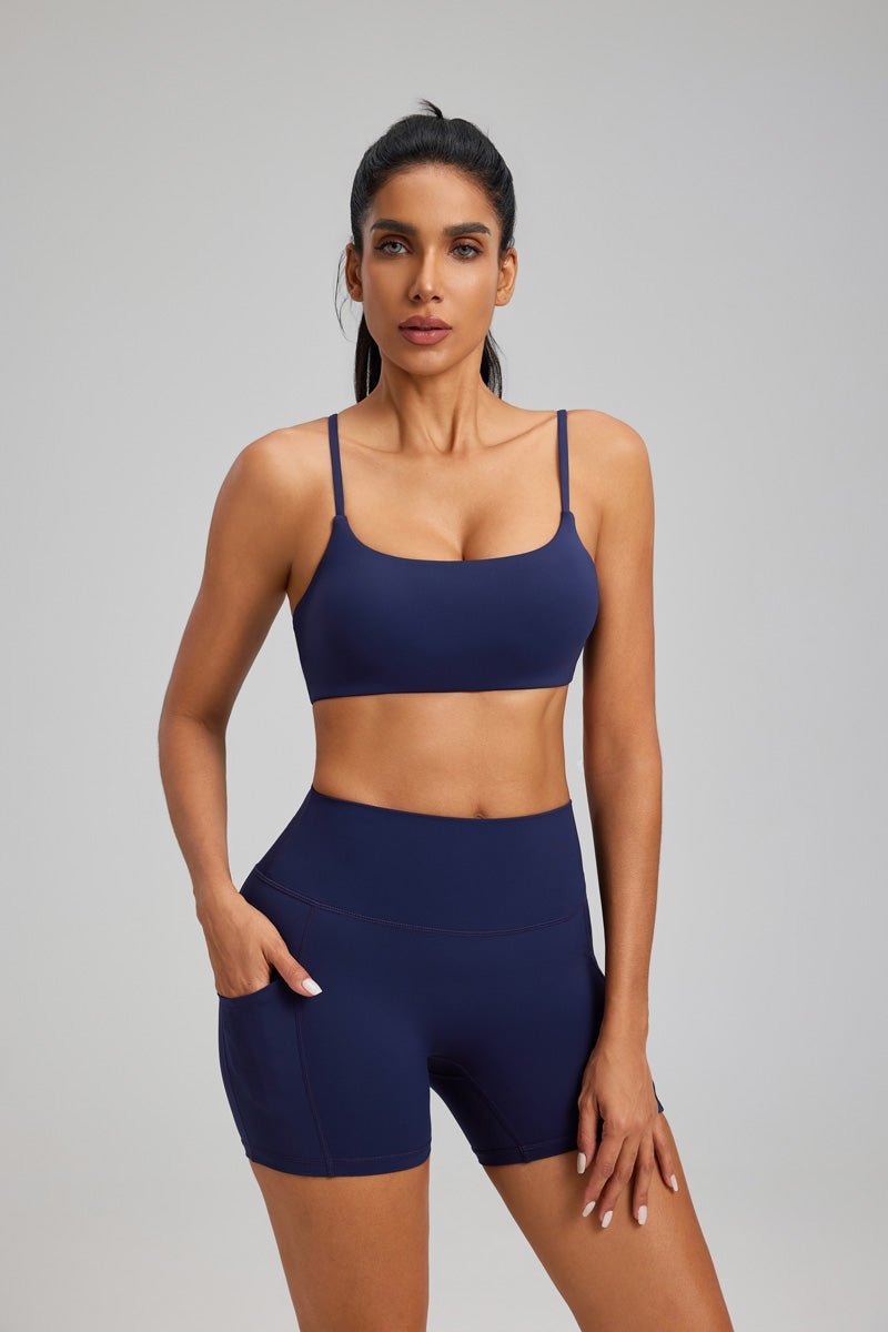 Spaghetti Strap Yoga Bra-3