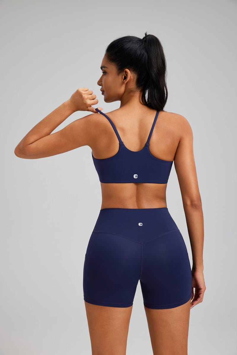 Spaghetti Strap Yoga Bra-4