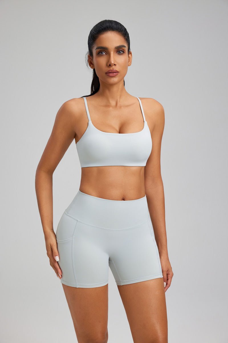 Spaghetti Strap Yoga Bra-1