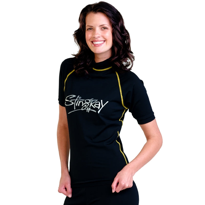Stingray Ladies Surf Shirt Short Sleeved Sports Style ST216S - UPF 50-zoom-