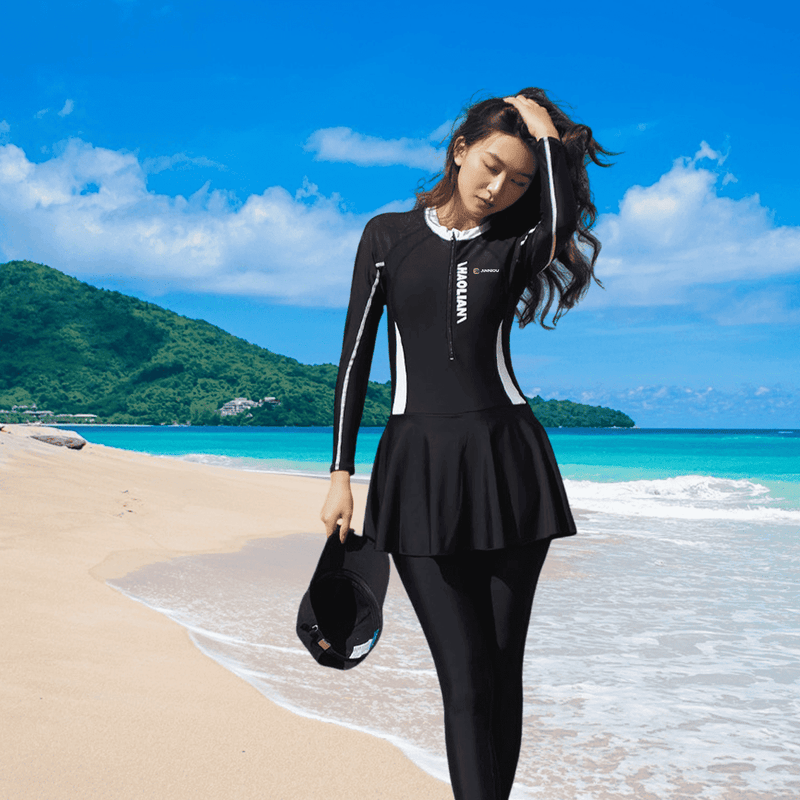Sun Protective Skirted Rash Guard-zoom-