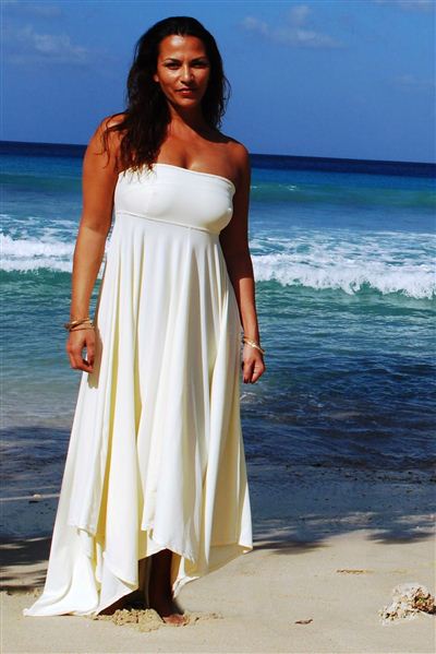 Strapless Waterfall Dress ( Long ) - UPF 50+