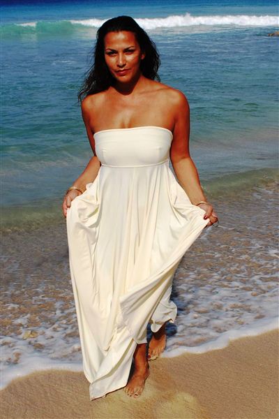 Strapless Waterfall Dress ( Long ) - UPF 50+