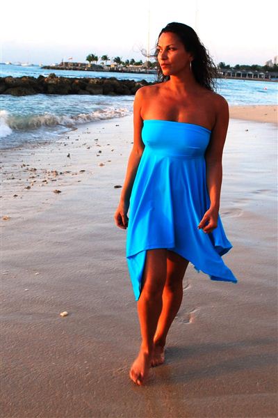 SunSibility Strapless Waterfall Dress ( Short ) - UPF 50+-4