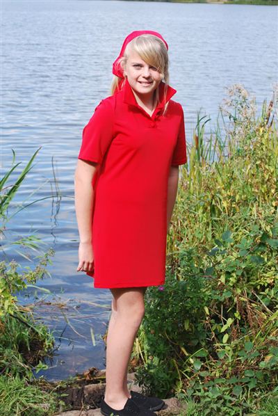 Teenage Short Sleeve Polo Knee Length Dress - UPF 50+, Age 11-16-1