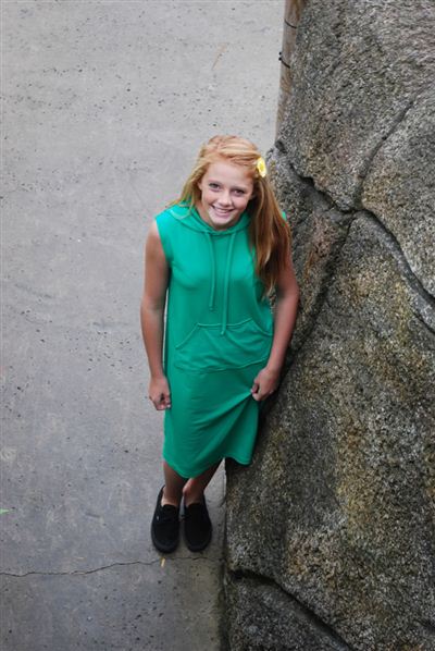 Teenage Sleeveless Hooded Knee Length Dress - UPF 50+, Age 11-16-zoom-2
