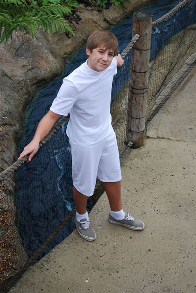 Teenage Unisex Short Sleeve Turtle Neck Top - UPF 50+, Age 11-16-2
