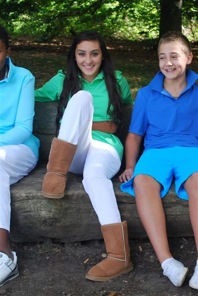 Teenage Unisex 3/4 Length Sleeve Polo Shirt - UPF 50+, Age 11-16-zoom-