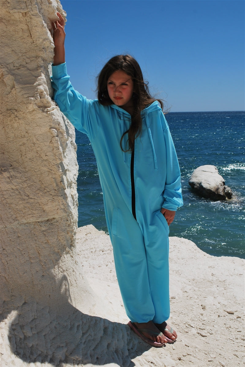 Ready to Dispatch - Unisex Sun Protective Onesie - Age 11-12 in Nouvella UPF 50+-zoom-