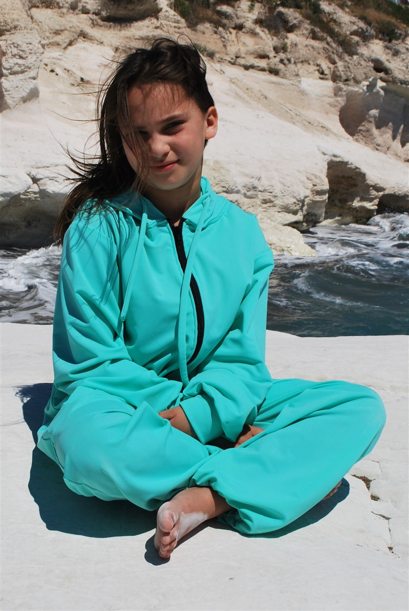 Ready to Dispatch - Unisex Sun Protective Onesie - Age 11-12 in Oxygen UPF 50+-zoom-