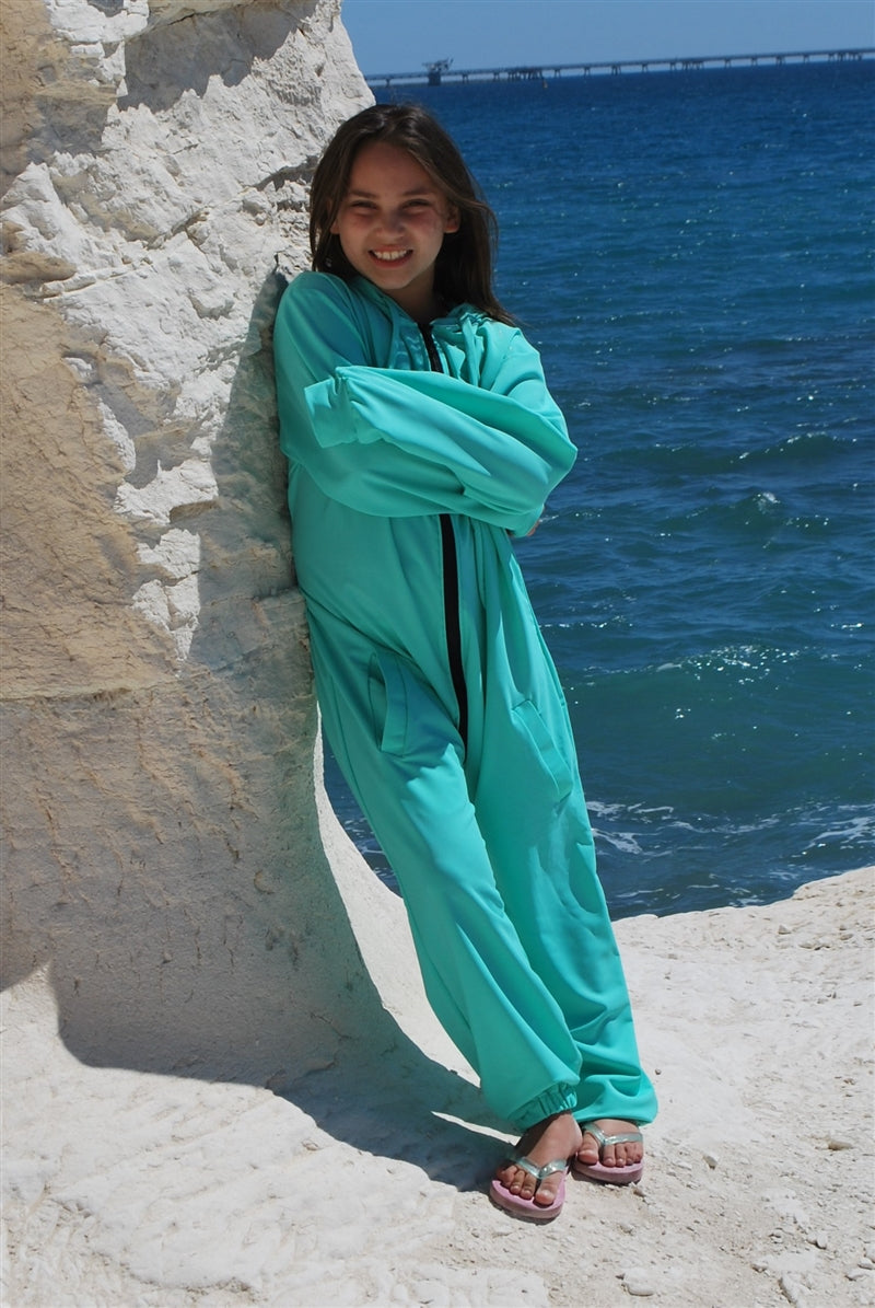 Children's Unisex Sun Protective Onesies - UPF 50+, Age 0-10-1