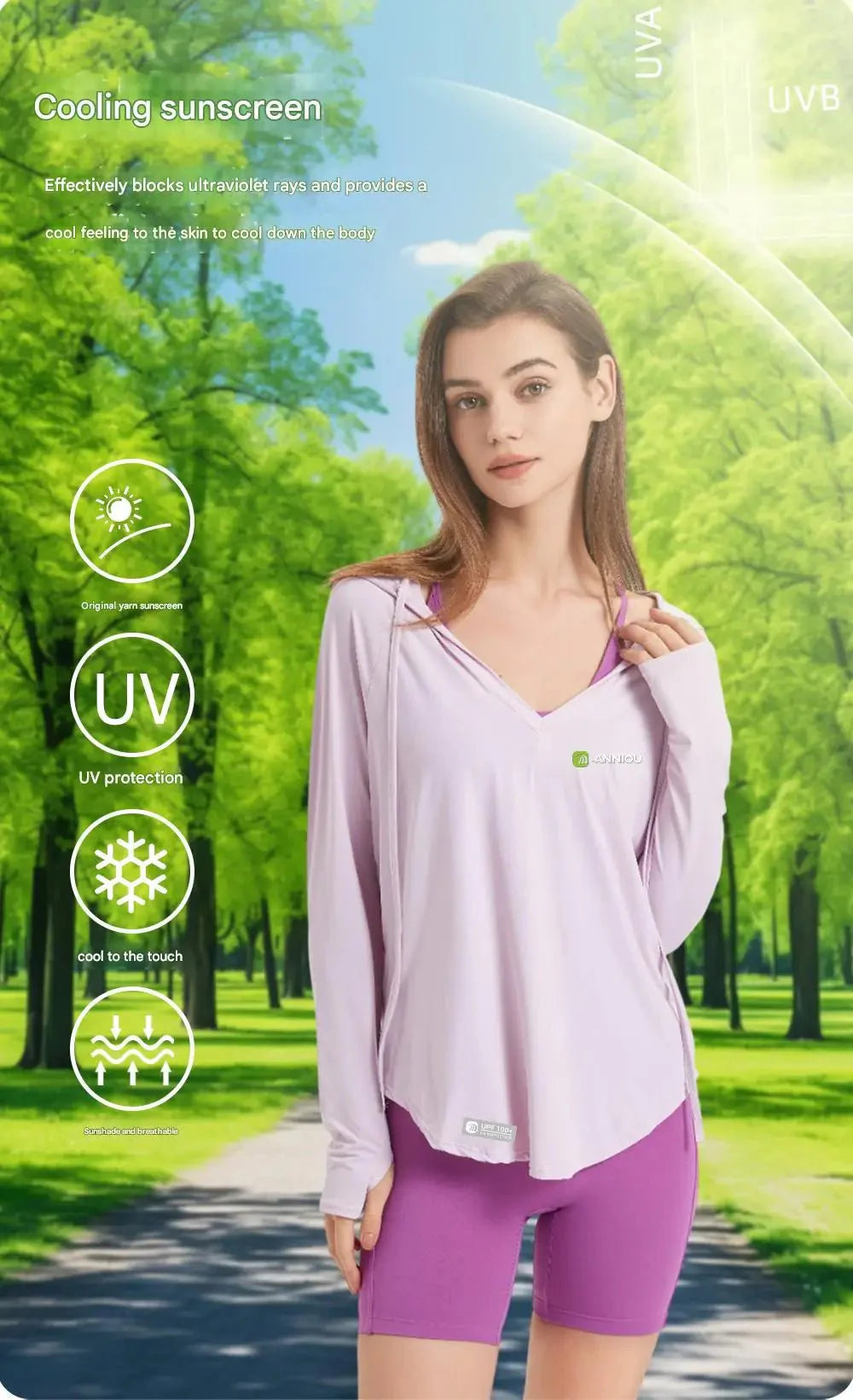 UPF 50+ Hooded Active Top-10