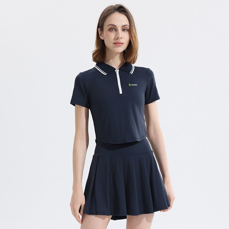 UPF 50+ Polo Pickleball Skirt Set-zoom-