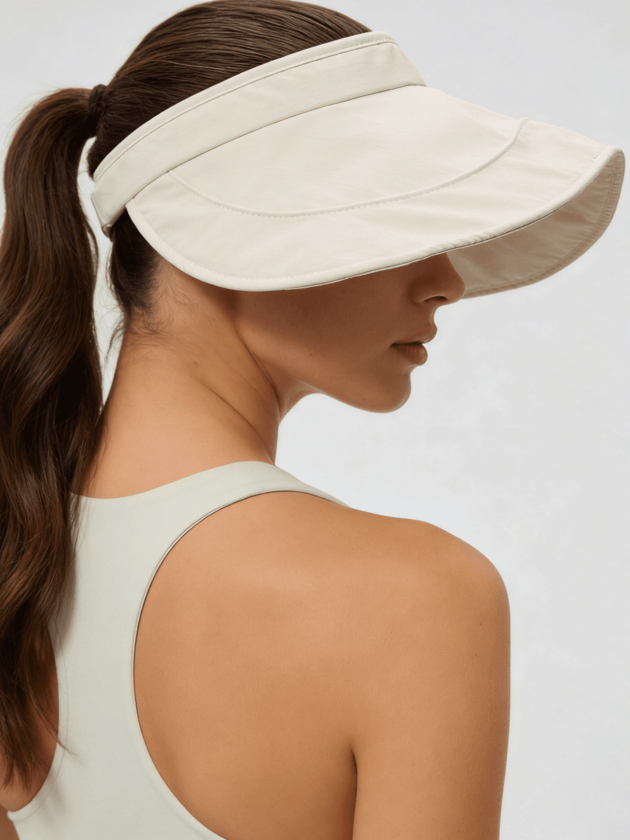 UPF 50+ Curved Wide Brim Visor Hat-zoom-4