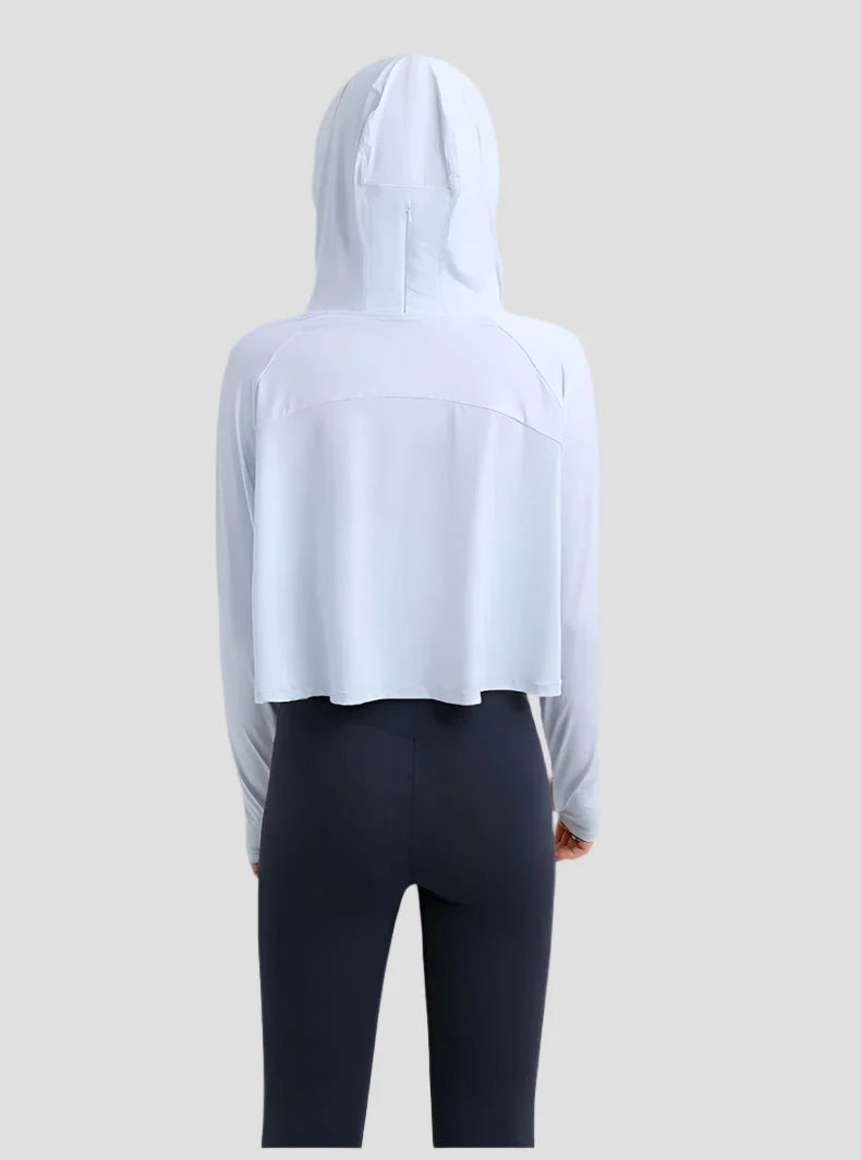 UPF 50+ Hooded Cropped Shirt-zoom-