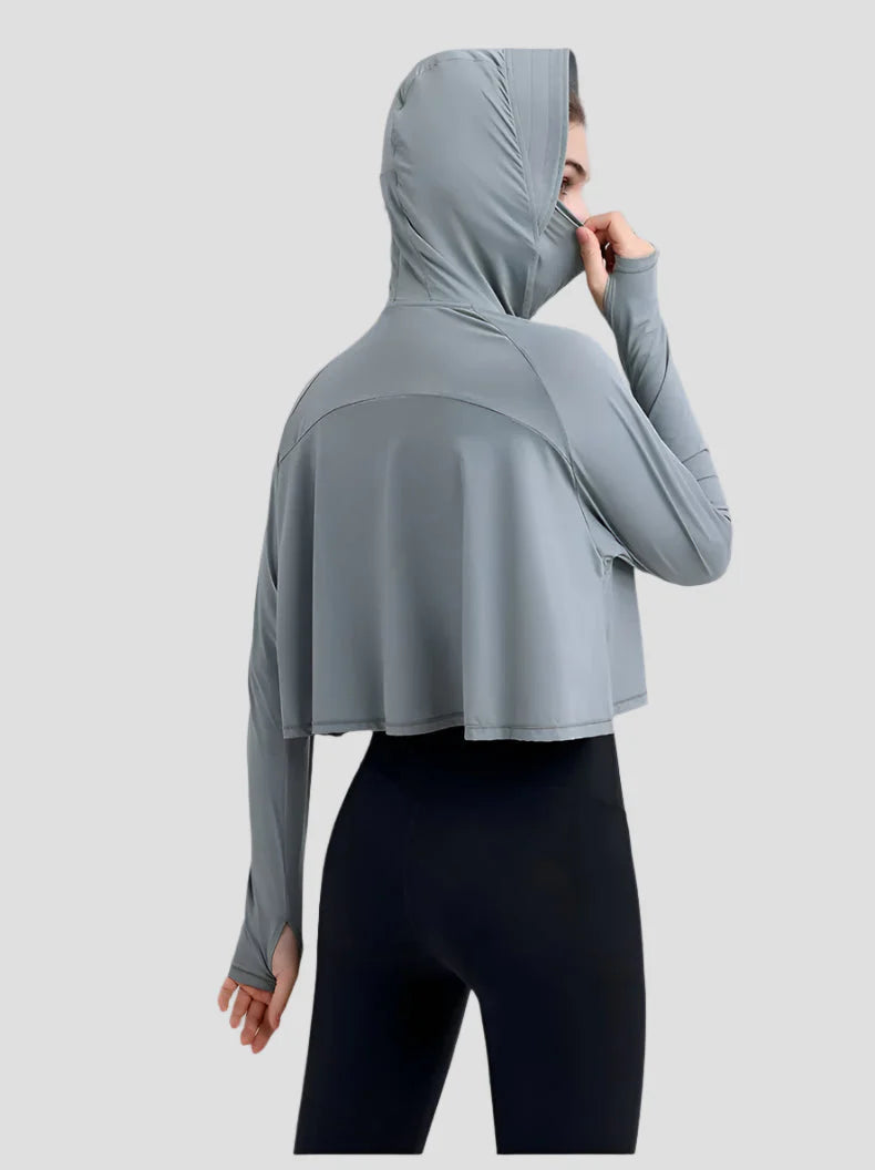 UPF 50+ Hooded Cropped Shirt-zoom-2