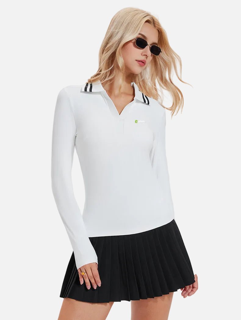 UPF 50+ Long-Sleeve Pickleball Polo-zoom-