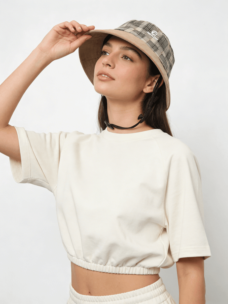 UPF 50+ Plaid Bucket Hat-zoom-