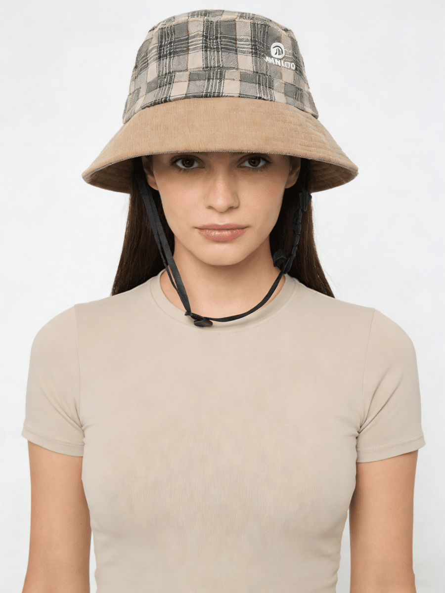 UPF 50+ Plaid Bucket Hat-zoom-1