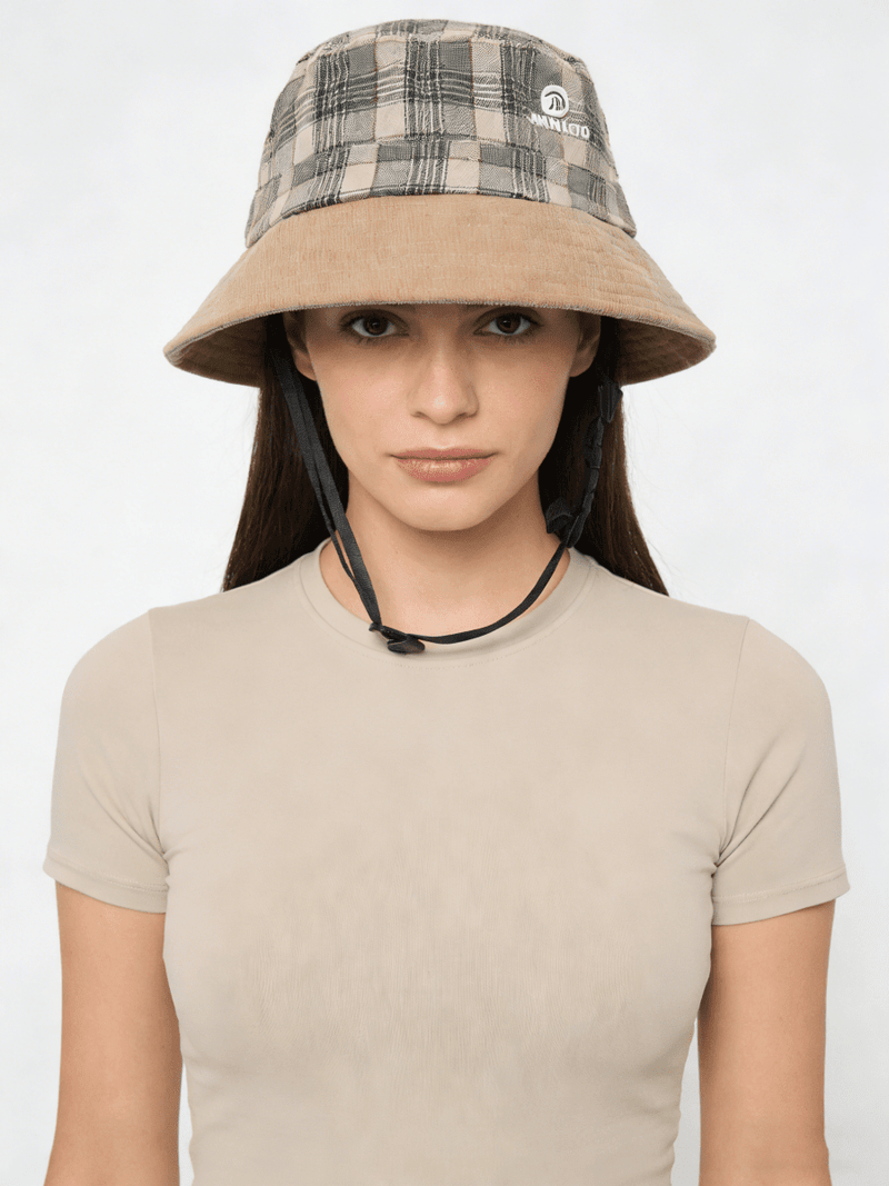 UPF 50+ Plaid Bucket Hat-zoom-
