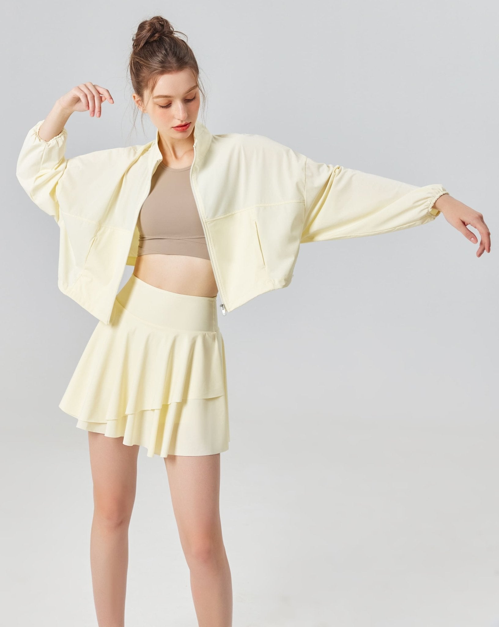 UPF 50+ Pleated Skirt & Crop Top Set-zoom-16