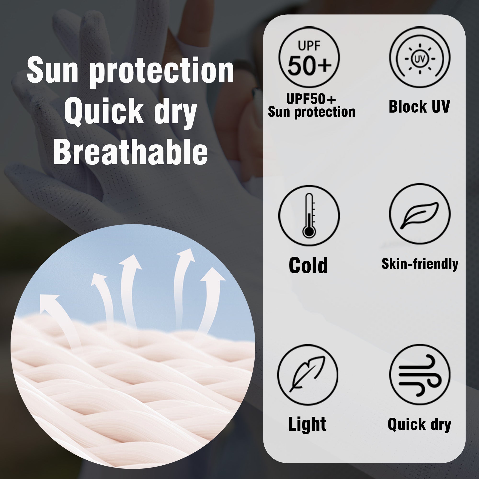 UPF 50+ Ice Silk Arm Sleeves-zoom-7