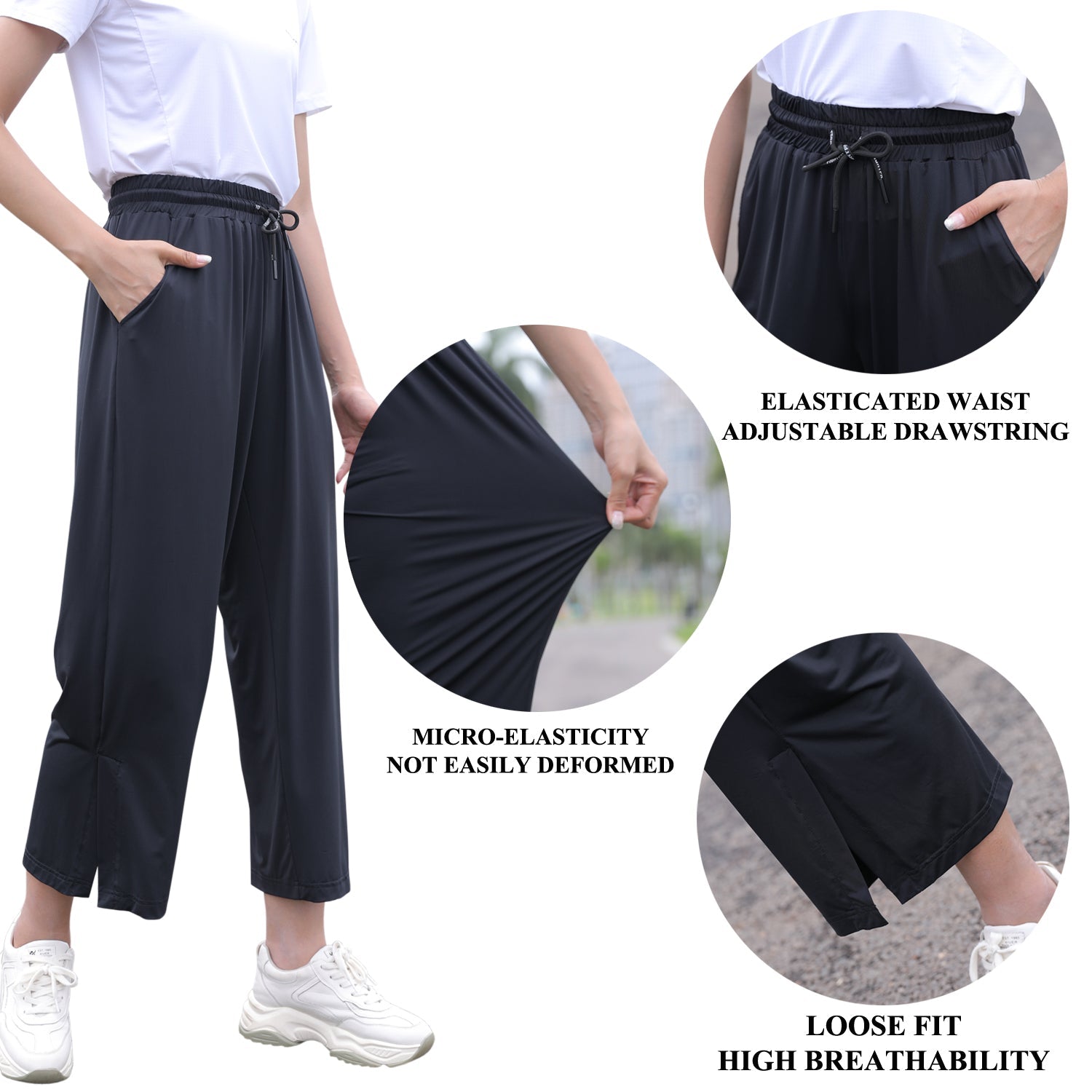 UPF50+ Wide Leg Cropped Trousers-zoom-7