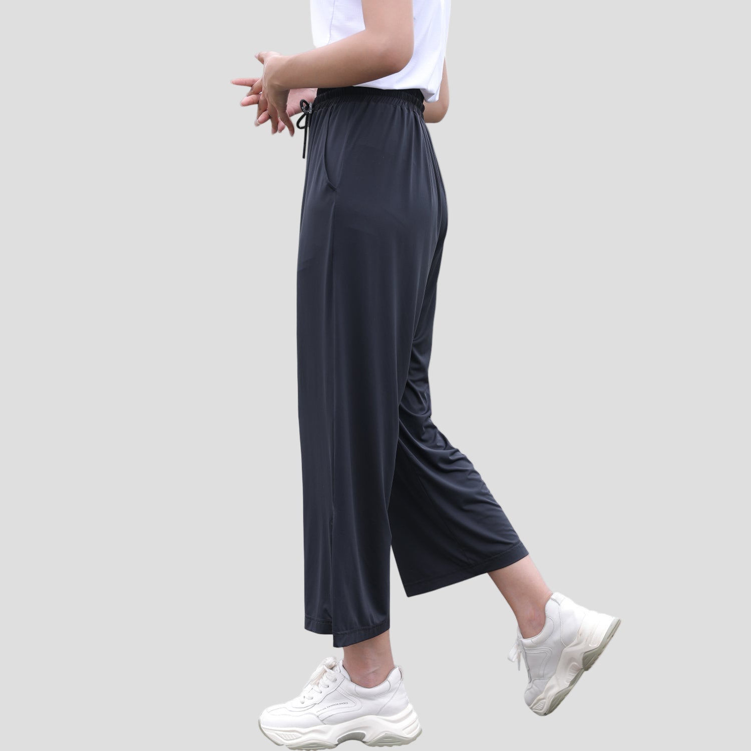 UPF50+ Wide Leg Cropped Trousers-6