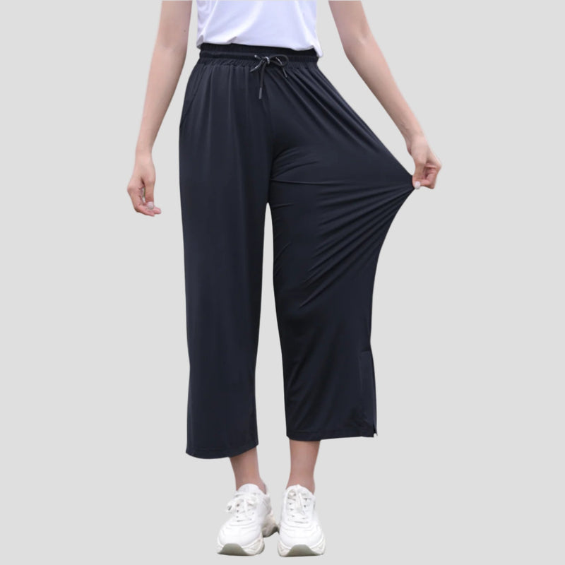 UPF50+ Wide Leg Cropped Trousers-zoom-
