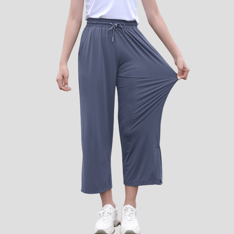 UPF50+ Wide Leg Cropped Trousers-zoom-3