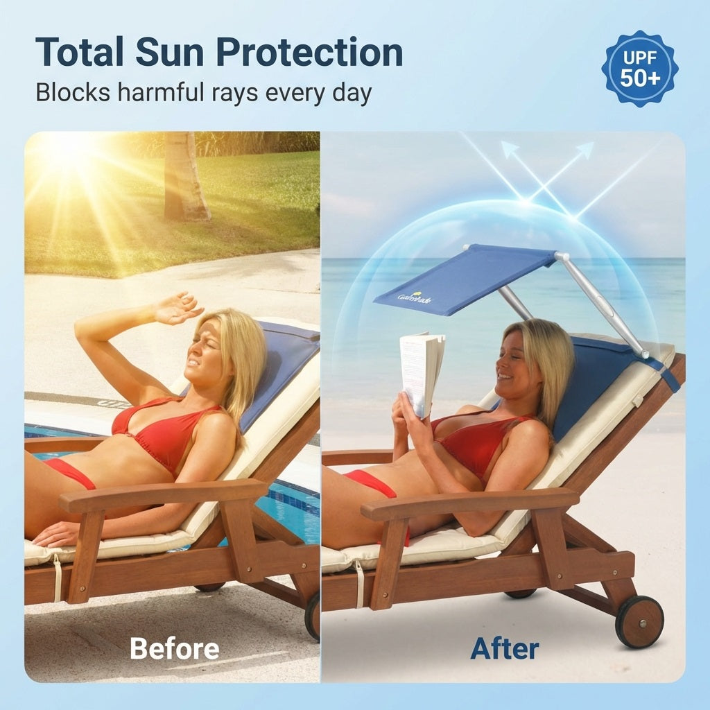 PRE ORDER Cush n Shade Portable Sun Shade for Lounger or Chair - UPF 50+-zoom-21