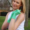 Ready to Dispatch - Ladies Sun Protective Gloves / Driving Sleeves Short Length Size Large in Vanilla Cream - UPF 50+ - Image 2