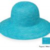 wallaroo-uv-protective-petite-scrunchie-hat-turquoise-white-dots
